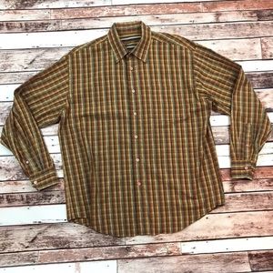 🤭Bugatchi Uomo Size Large Plaid Shirt🙌🏻